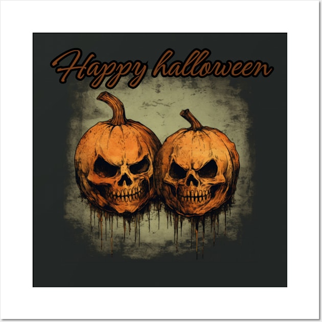 happy halloween, pumpkin Wall Art by Pattyld